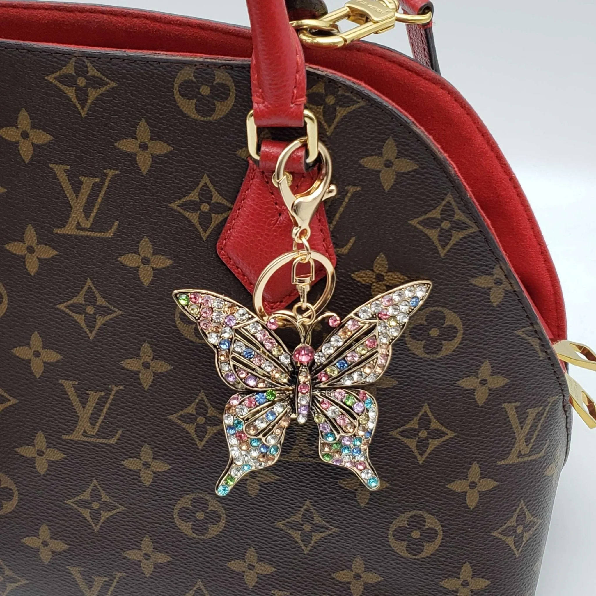 100%  Louis Vuitton Lock and Key with Unbranded Keychain, Keycharm, Bagcharm