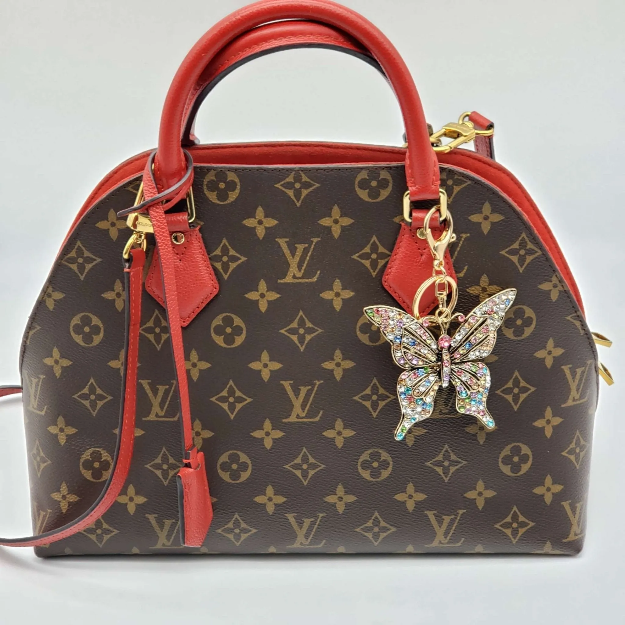 100%  Louis Vuitton Lock and Key with Unbranded Keychain, Keycharm, Bagcharm