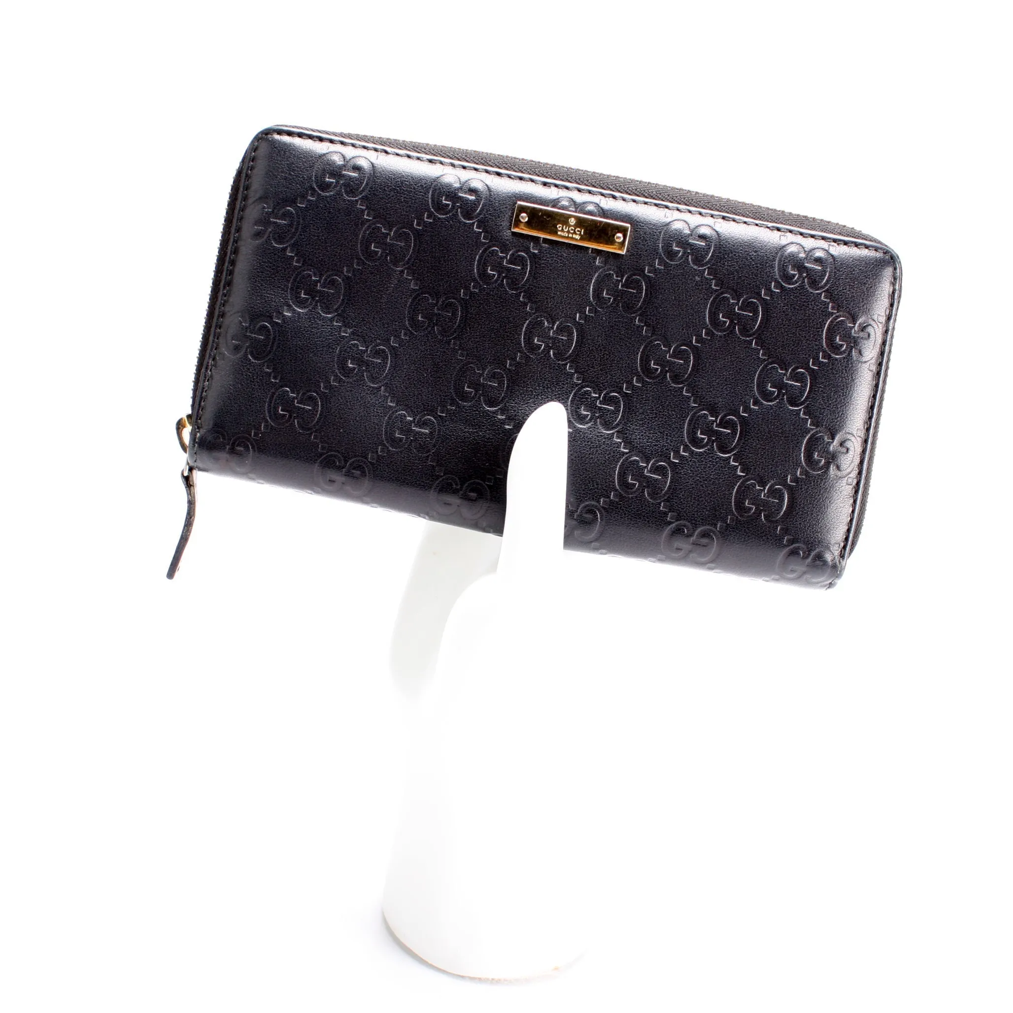 112724 Gucci Canvas Zip Around Wallet