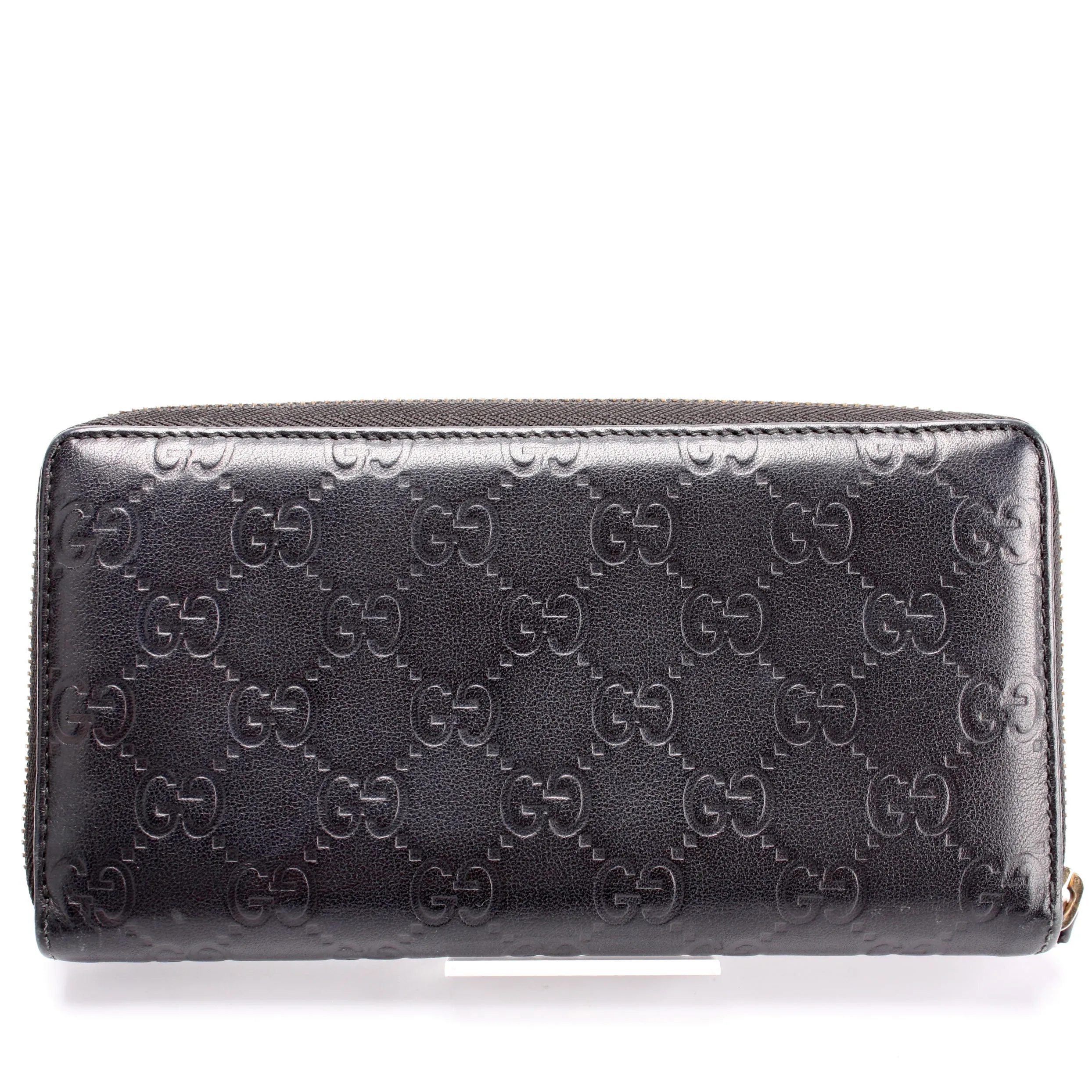 112724 Gucci Canvas Zip Around Wallet
