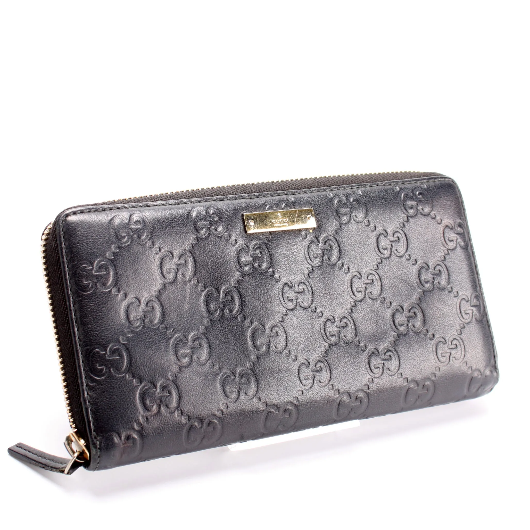 112724 Gucci Canvas Zip Around Wallet