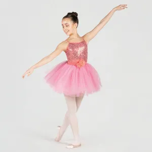 1st Position Camisole Style Ballet Dress with Flower Trim