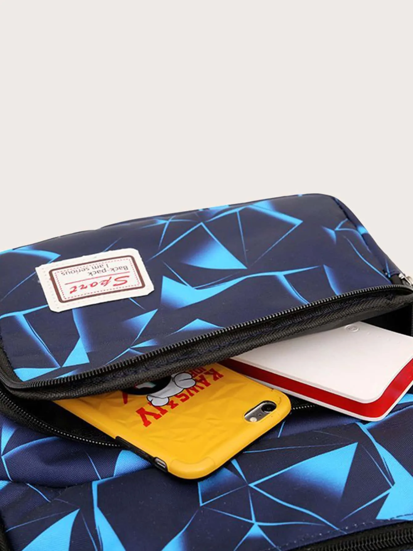 3pcs Geometric Graphic Backpack Set