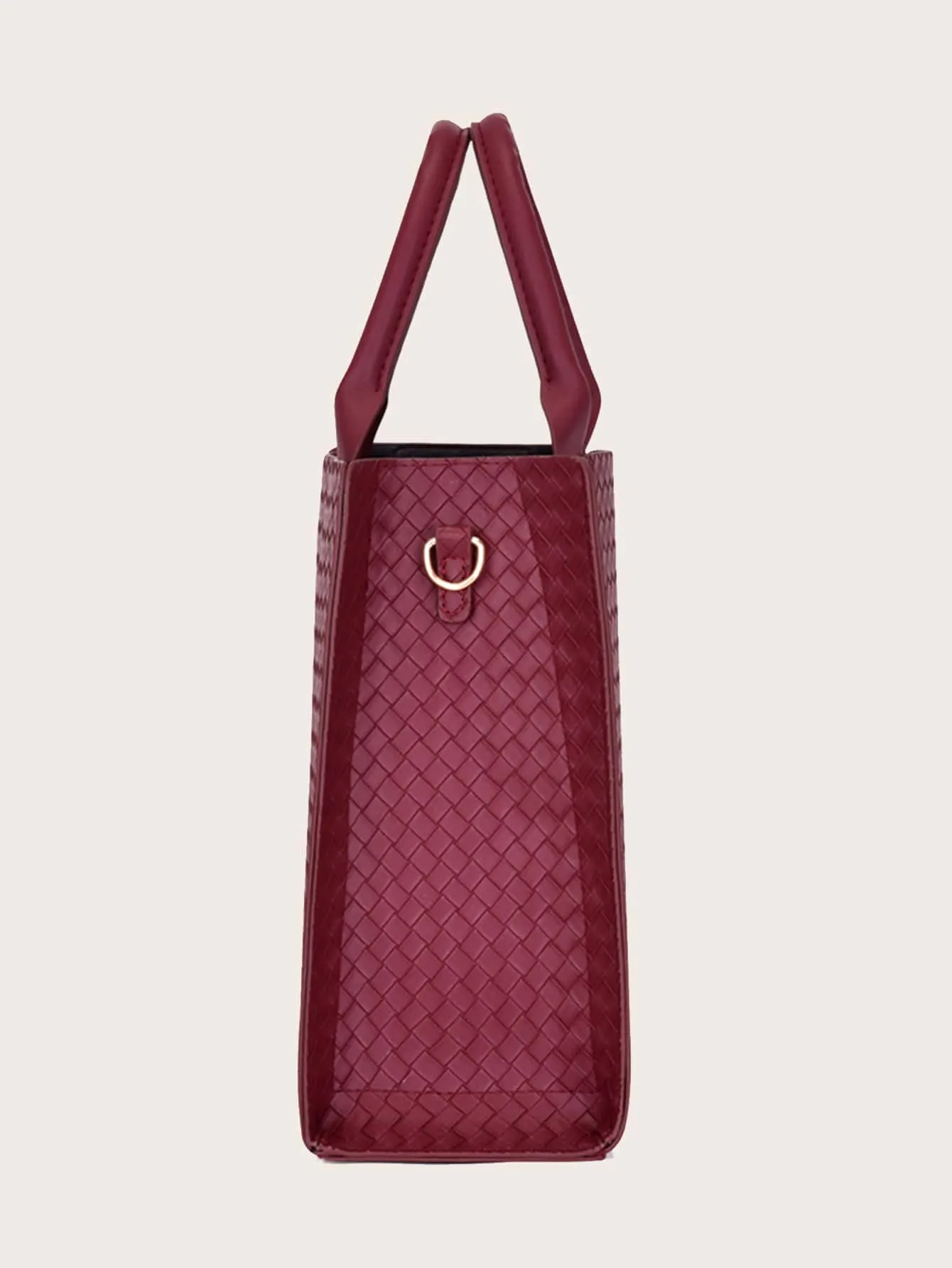 3pcs Woven Pattern Satchel Bag Set