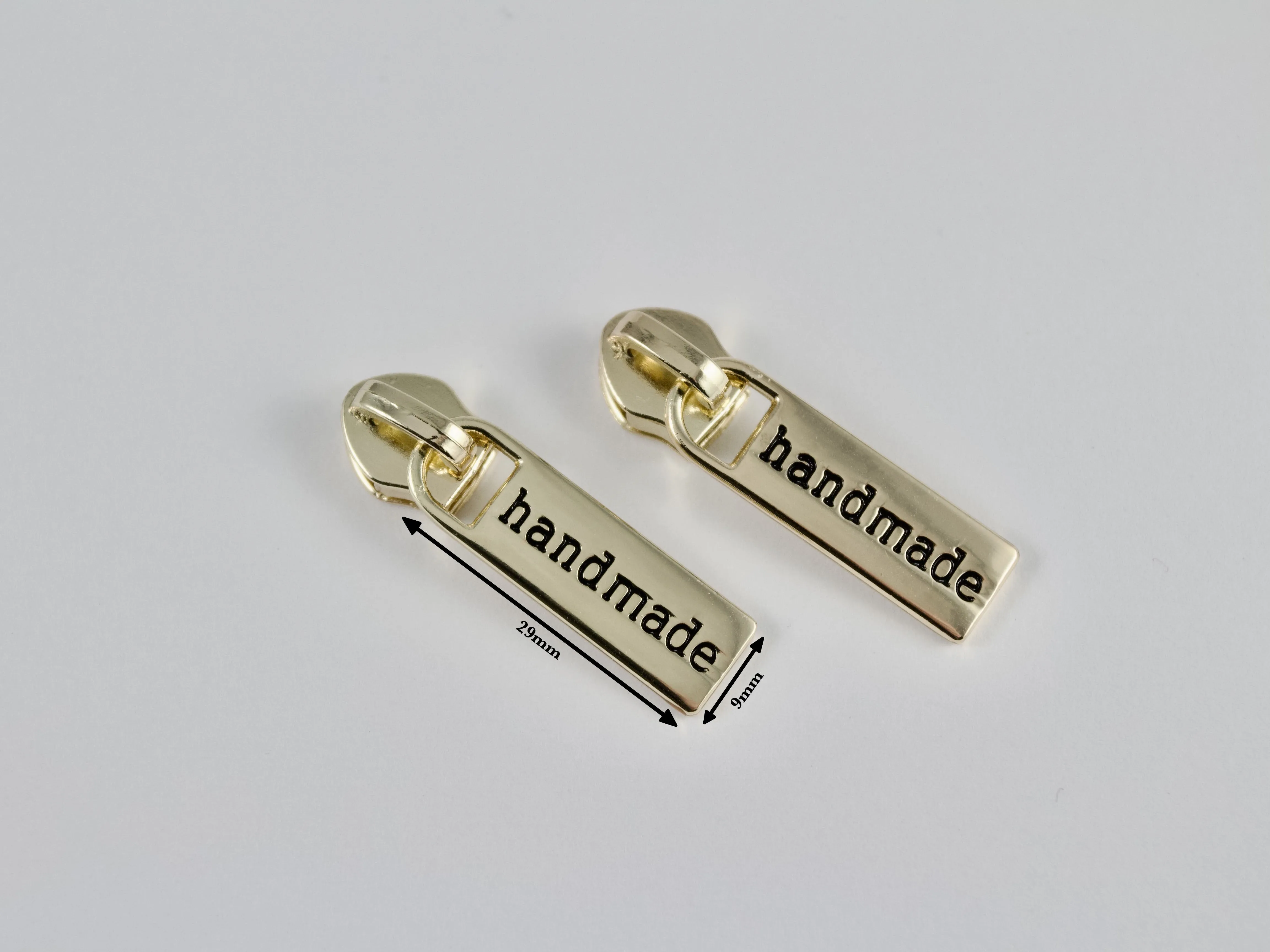 #5 Handmade Rectangle Zipper Pulls | Pack of 2