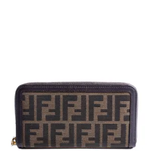 8M0299 Zucca Fabric Zip Around Wallet Brown