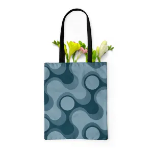 Abstract Retro D3 Tote Bag Shoulder Purse | Multipurpose