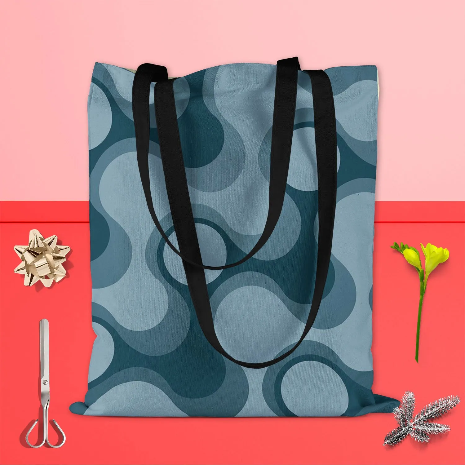 Abstract Retro D3 Tote Bag Shoulder Purse | Multipurpose