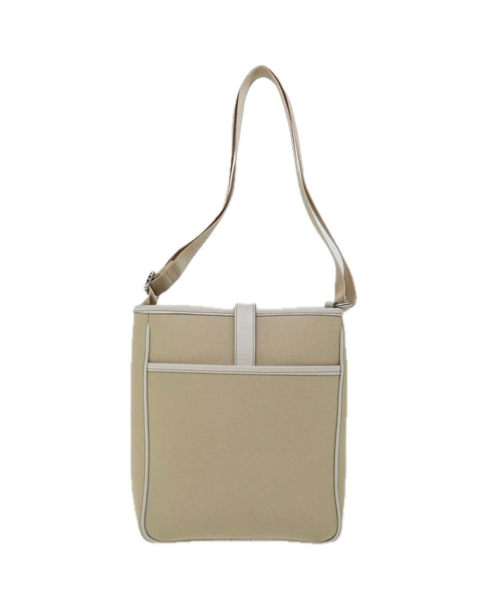 Authentic Burberry Canvas Shoulder Bag with Nova Check Pattern