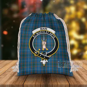 Bain Tartan Christmas Santa's Bag with Family Crest