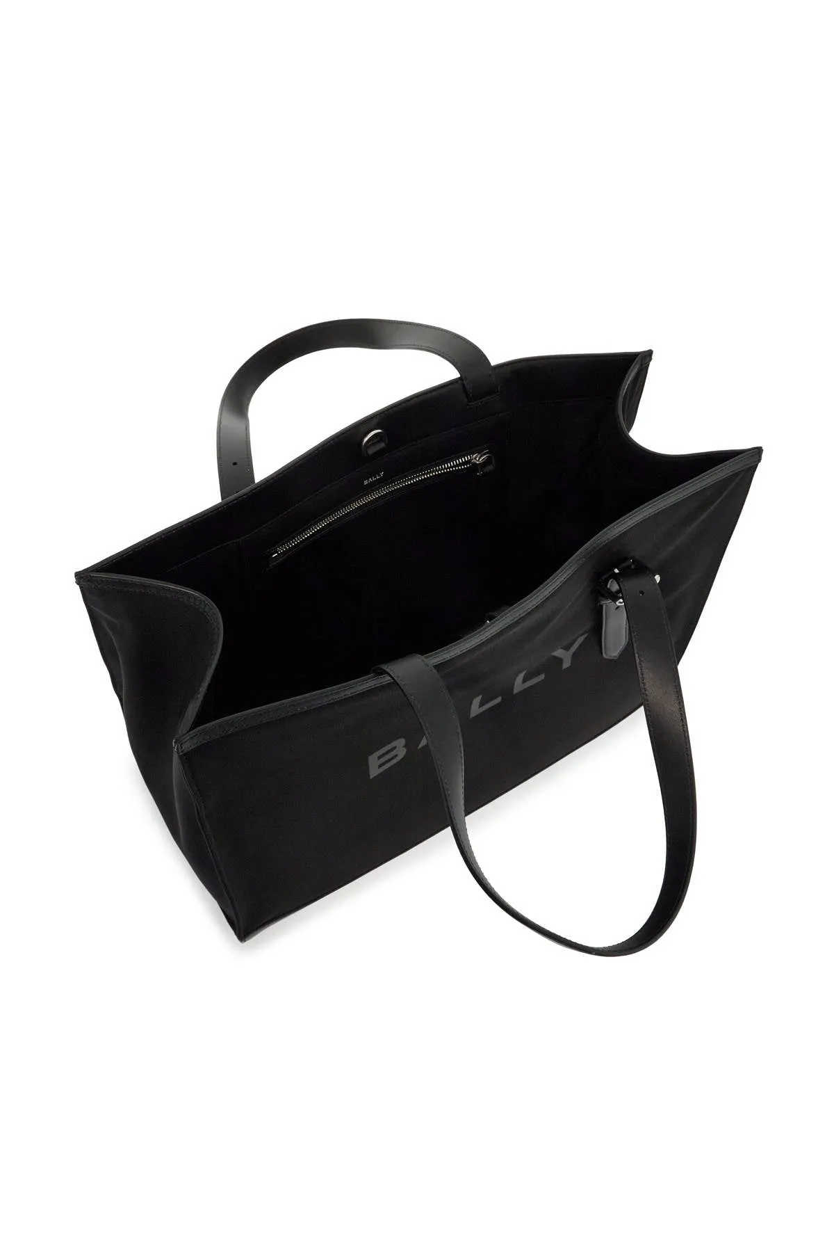 Bally Men's East/West Nylon And Leather Tote Bag
