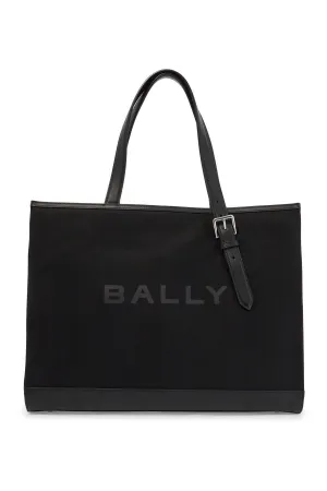 Bally Men's East/West Nylon And Leather Tote Bag