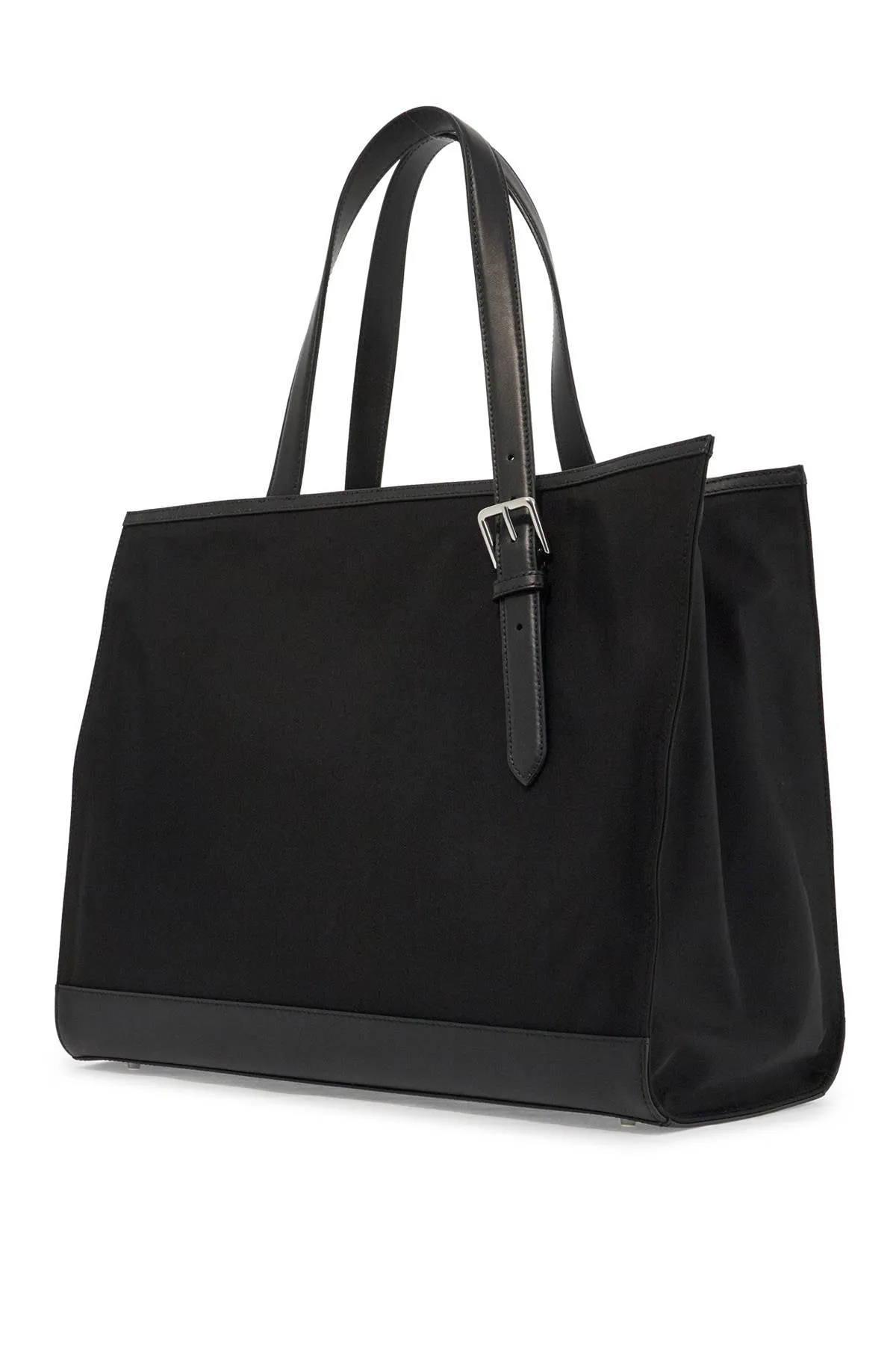 Bally Men's East/West Nylon And Leather Tote Bag