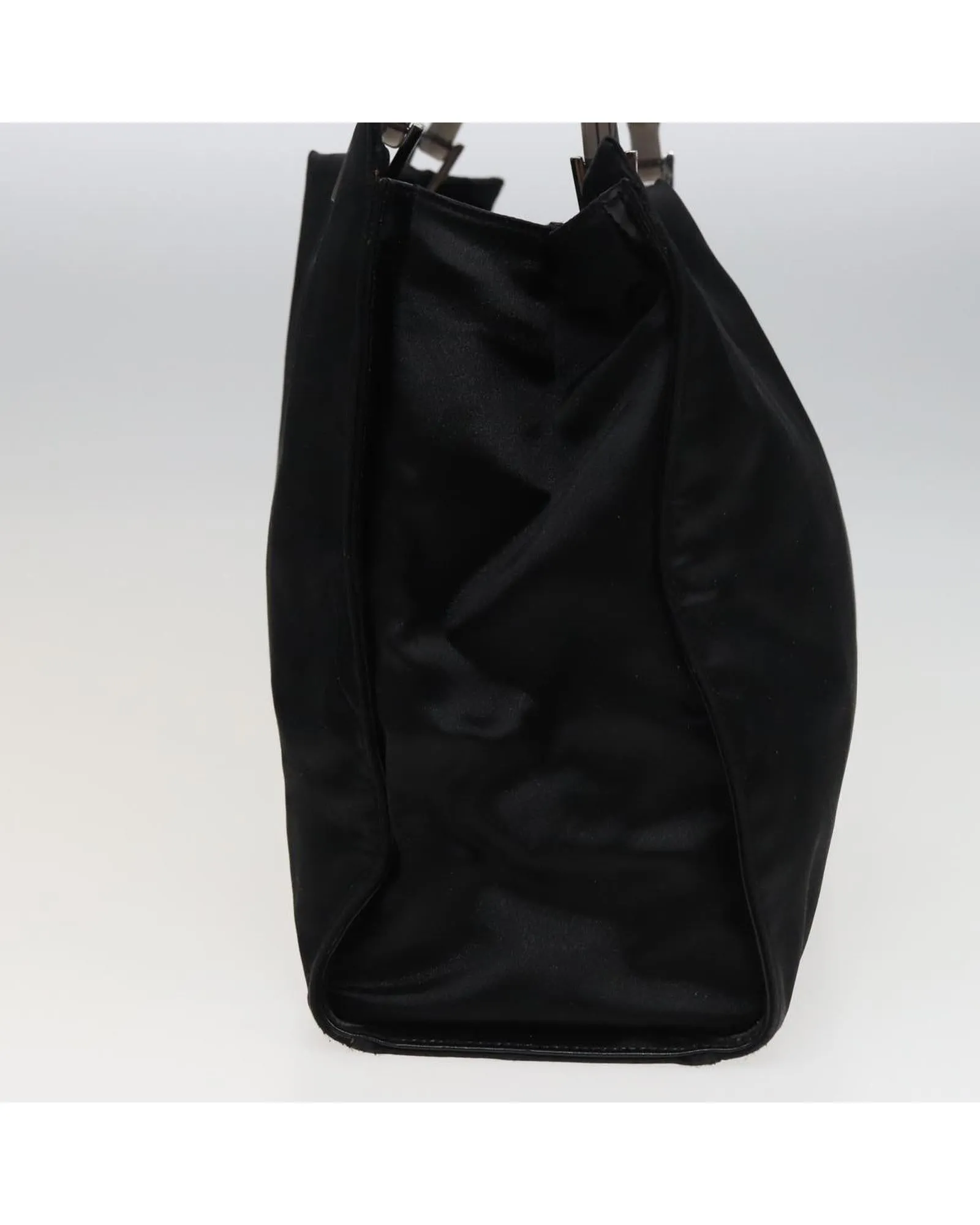 Bamboo Handle Satin Handbag with Distinctive Style