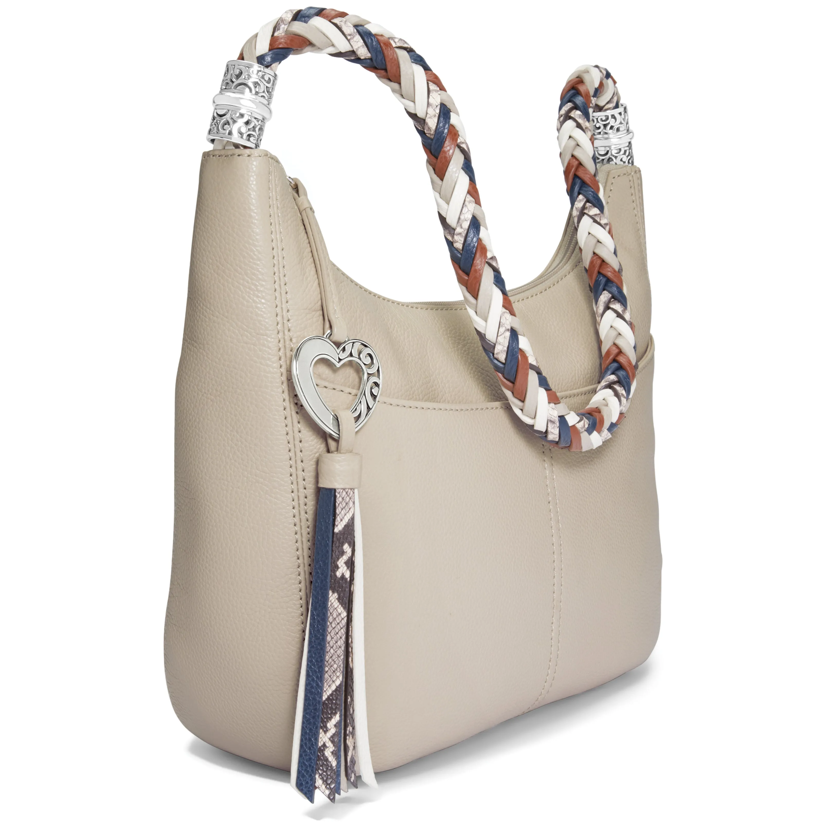 Barbados Ziptop Hobo | Stone-Multi