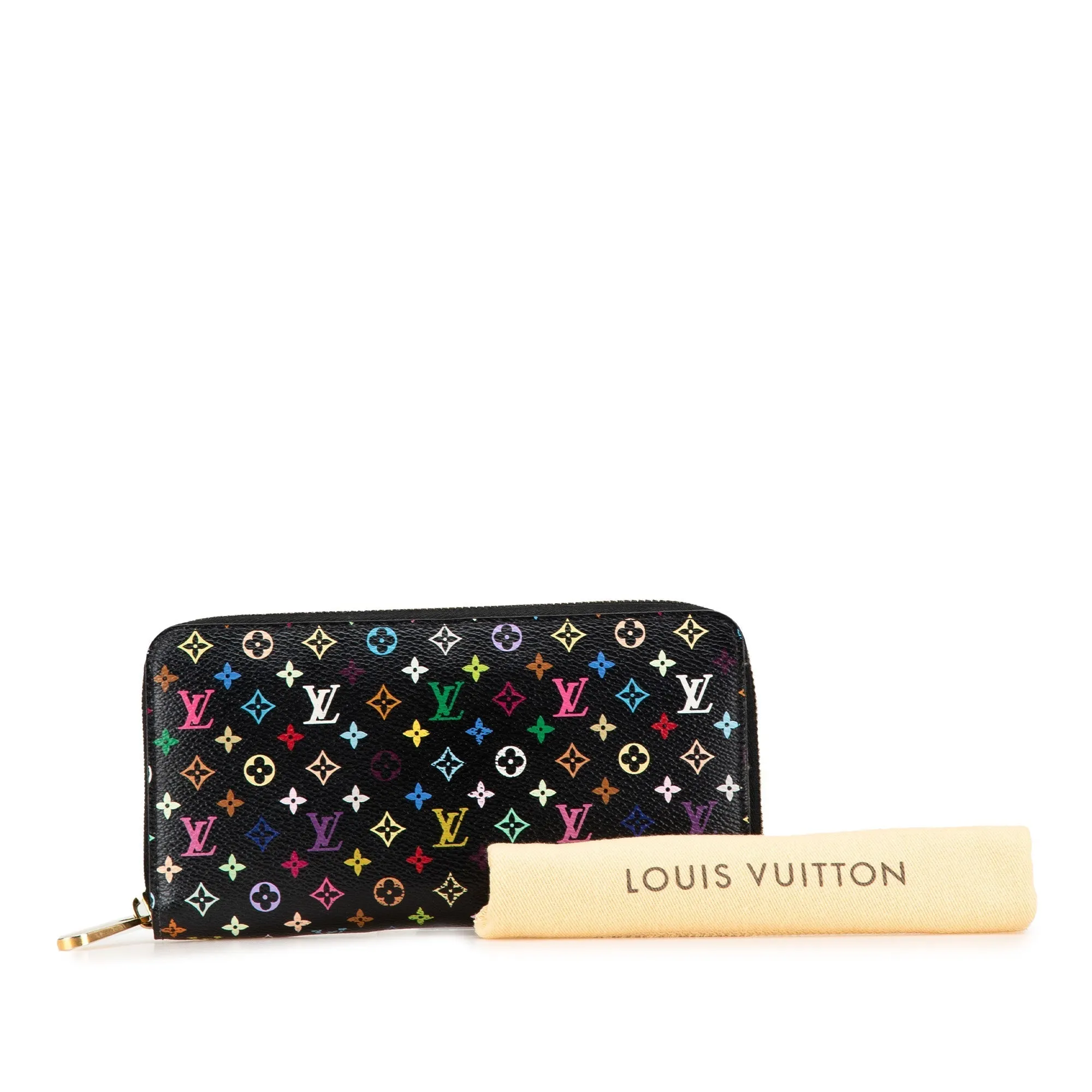 Black Louis Vuitton Monogram Multicolore Zippy Wallet