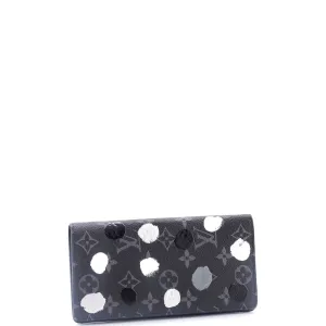 Brazza Wallet Yayoi Kusama Painted Dots Monogram Eclipse Canvas