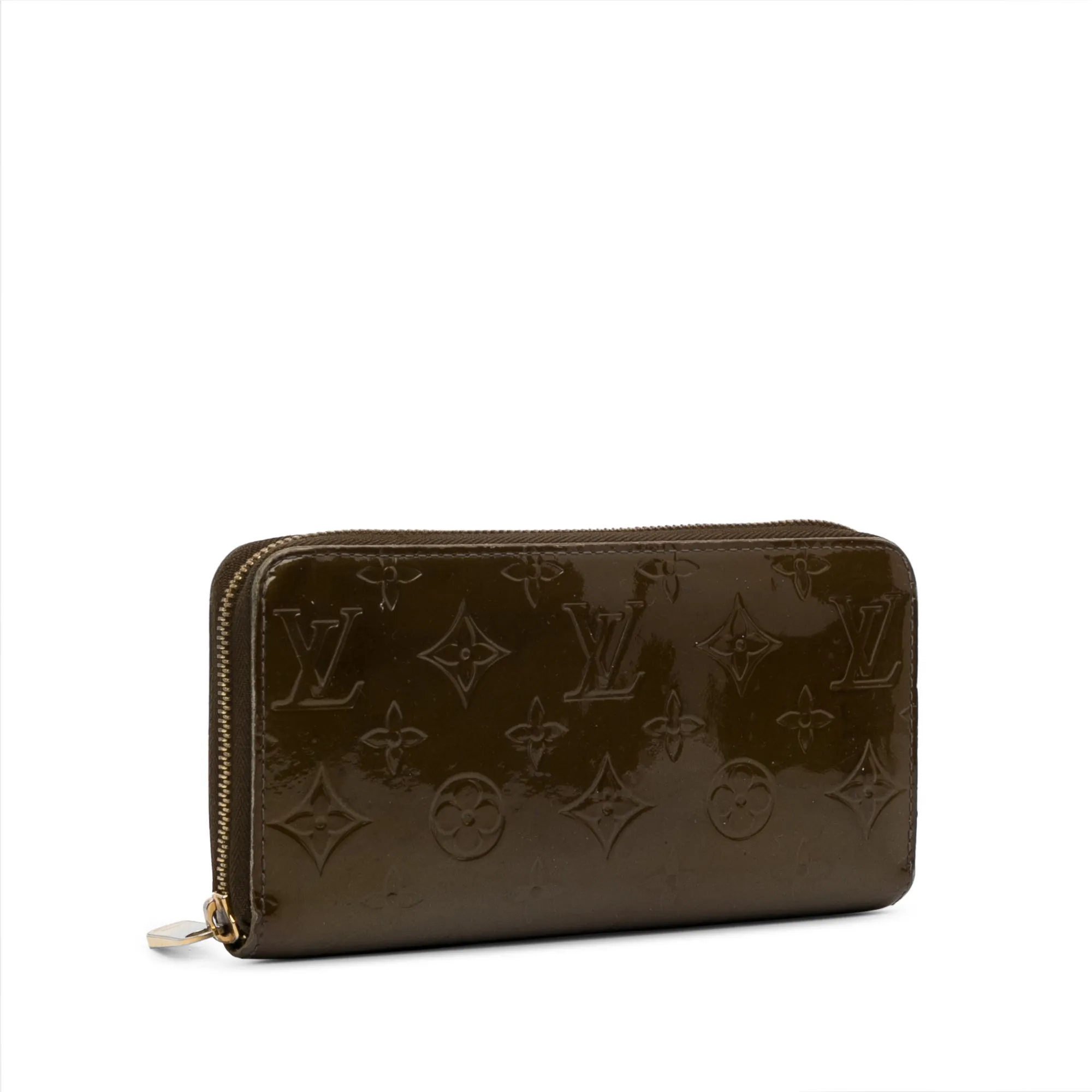 Brown Louis Vuitton Monogram Vernis Zippy Wallet