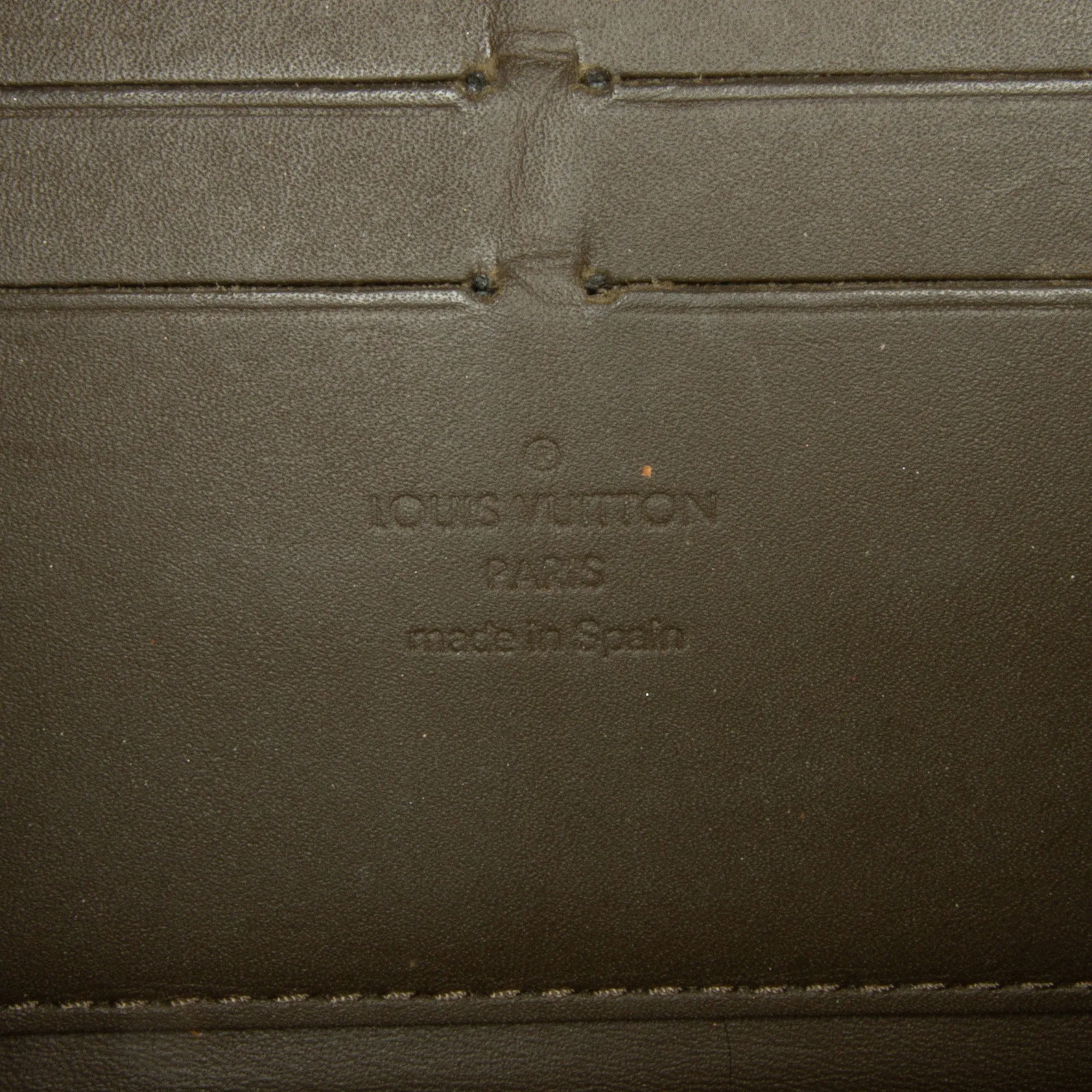 Brown Louis Vuitton Monogram Vernis Zippy Wallet