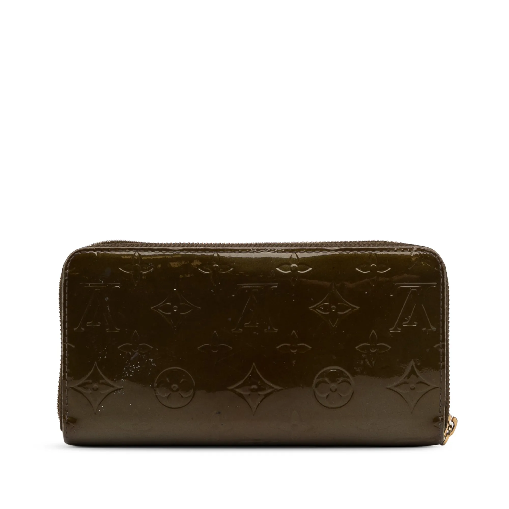 Brown Louis Vuitton Monogram Vernis Zippy Wallet