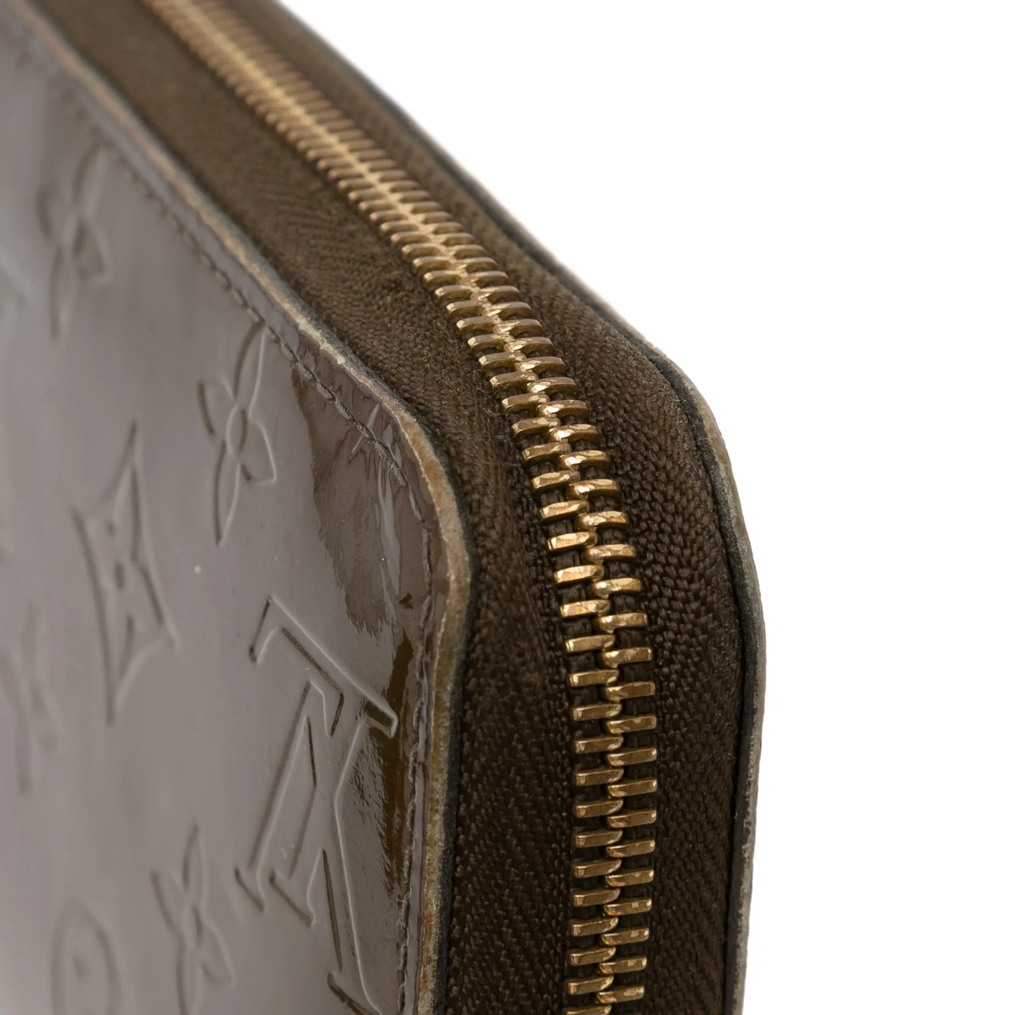 Brown Louis Vuitton Monogram Vernis Zippy Wallet