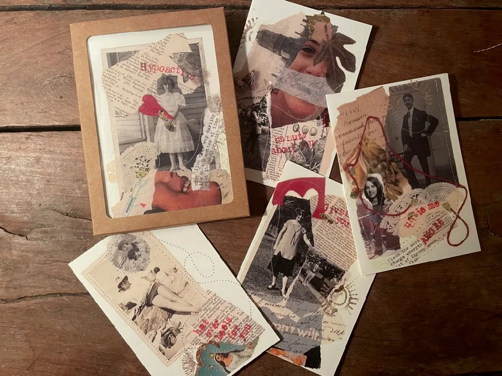 Carolyn's flirty pack of artistic printed cards
