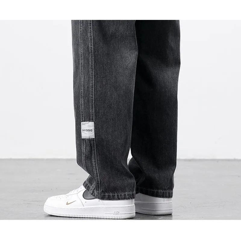 Casual Versatile Loose Fit Straight Washed Trendy Jeans
