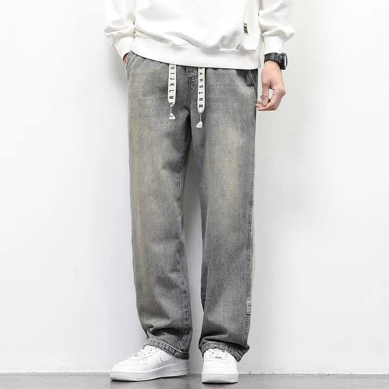Casual Versatile Loose Fit Straight Washed Trendy Jeans