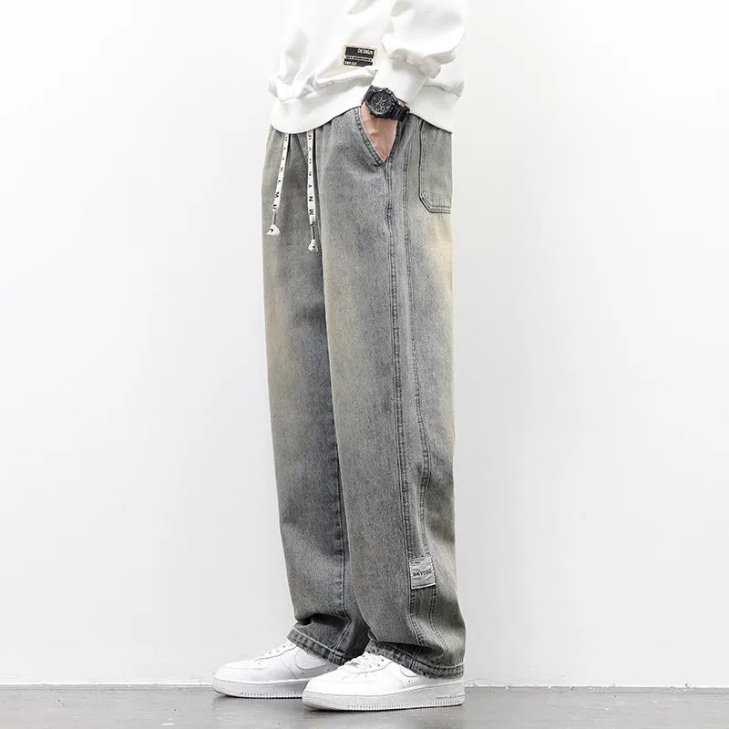 Casual Versatile Loose Fit Straight Washed Trendy Jeans