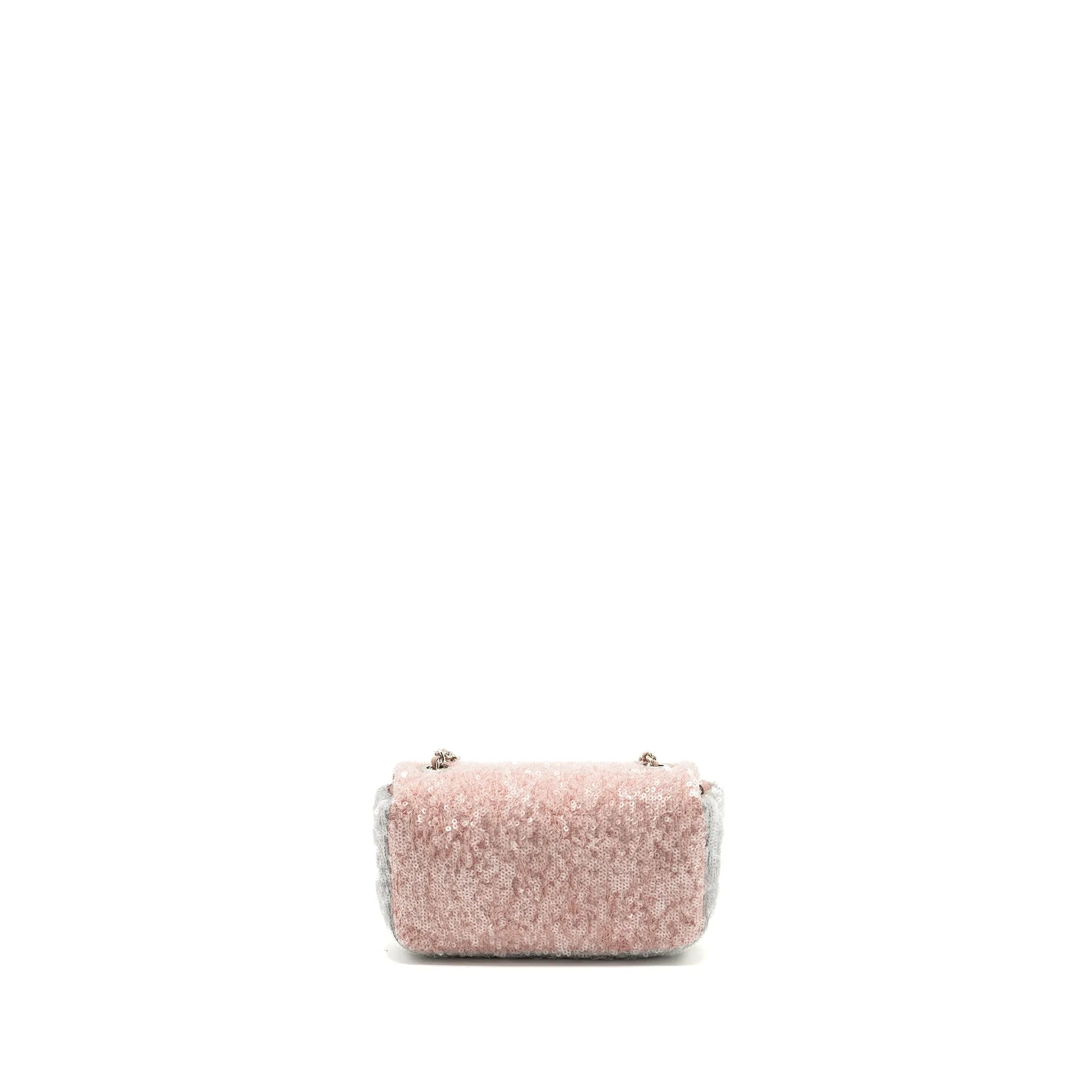 Chanel 18S Mini Waterfall Flap Bag Sequin Pink/Blue/Yellow SHW