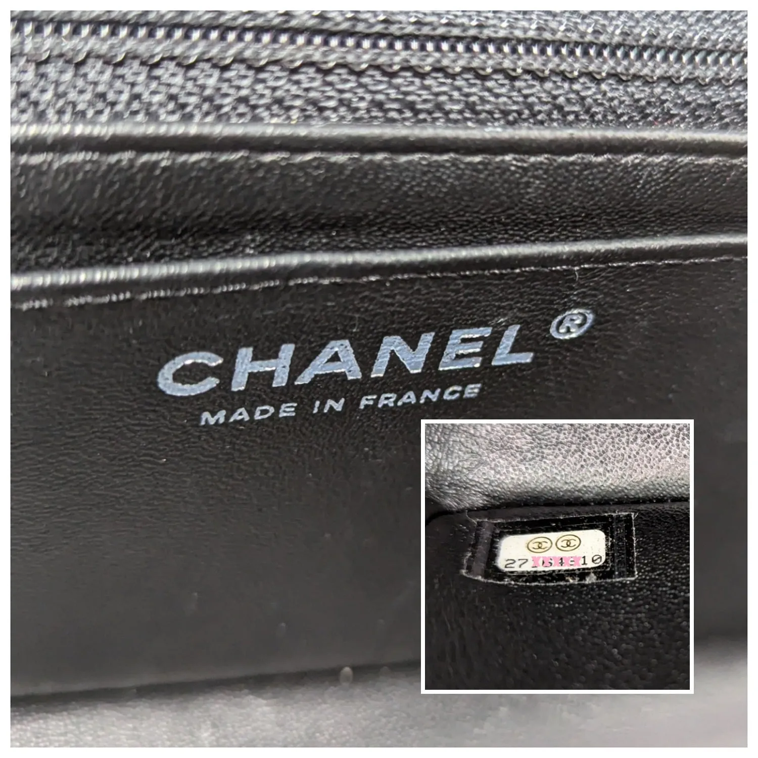 Chanel 2019 Black Lambskin Quilted Mini Rectangular Flap