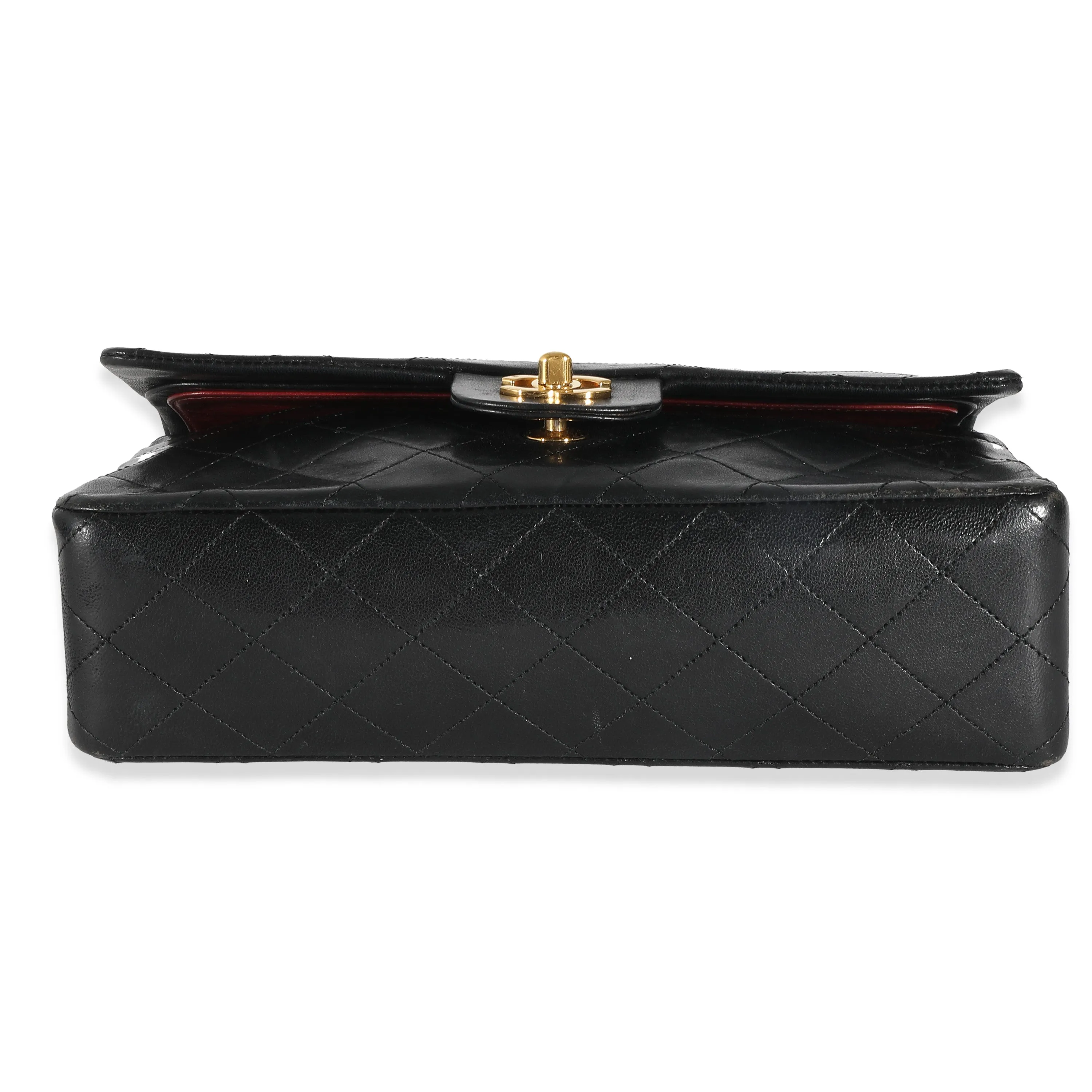 Chanel 24K Black Quilted Lambskin Medium Classic Double Flap Bag