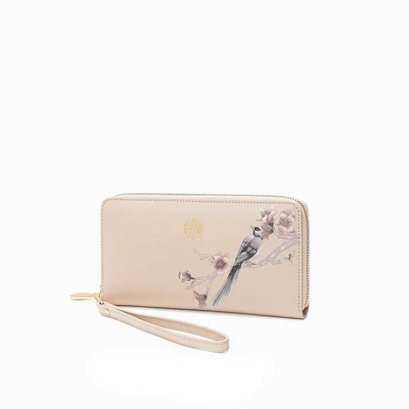 Chinese Aesthetic Original Print Women's Compact Wallet