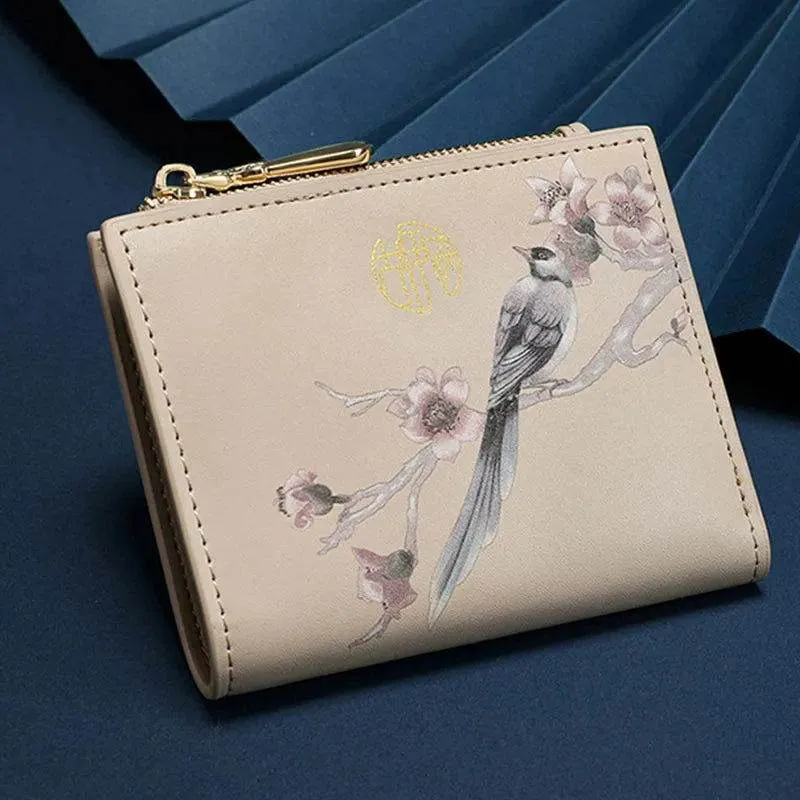 Chinese Aesthetic Original Print Women's Short Wallet