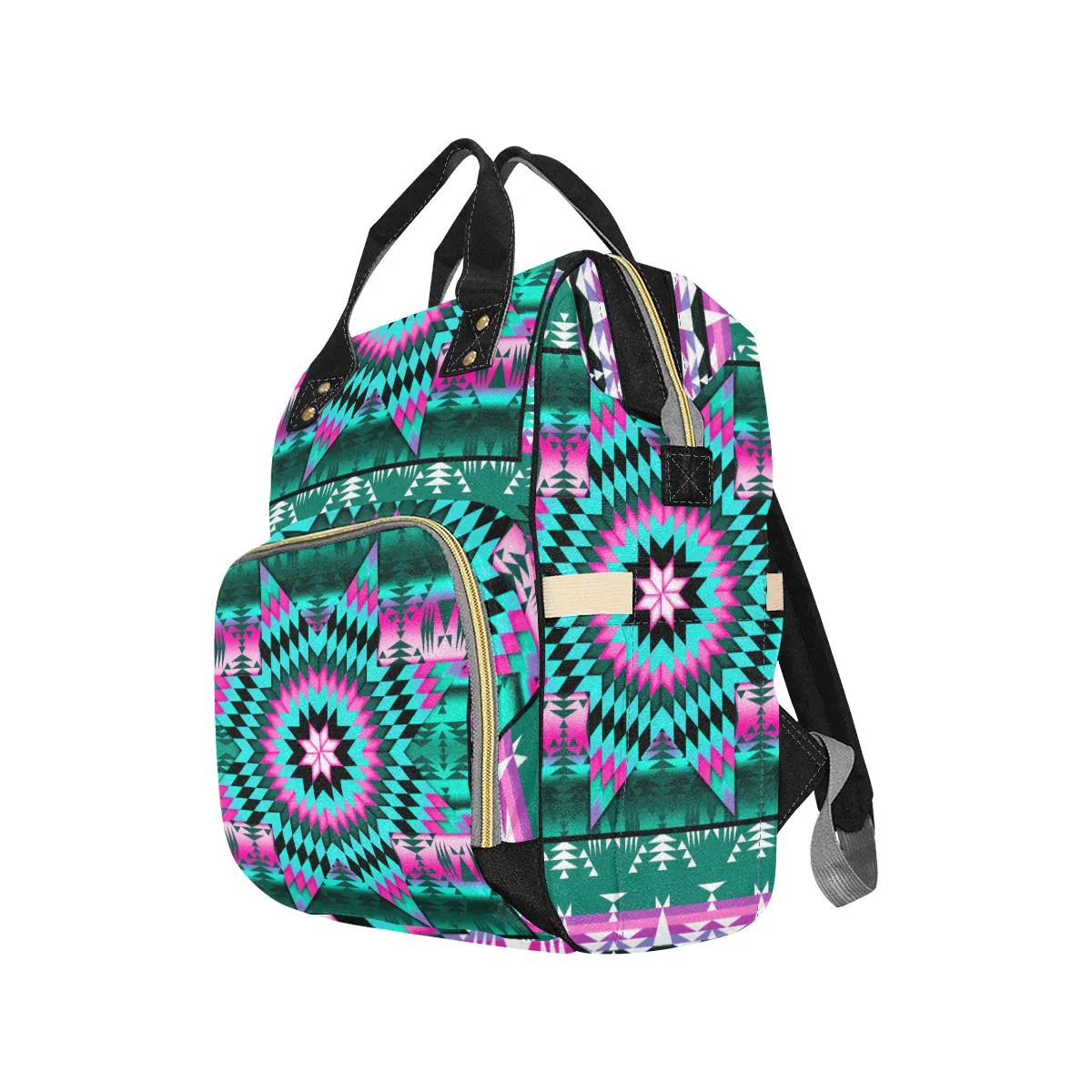 Deep Lake and Sunset Star Multi-Function Diaper Backpack