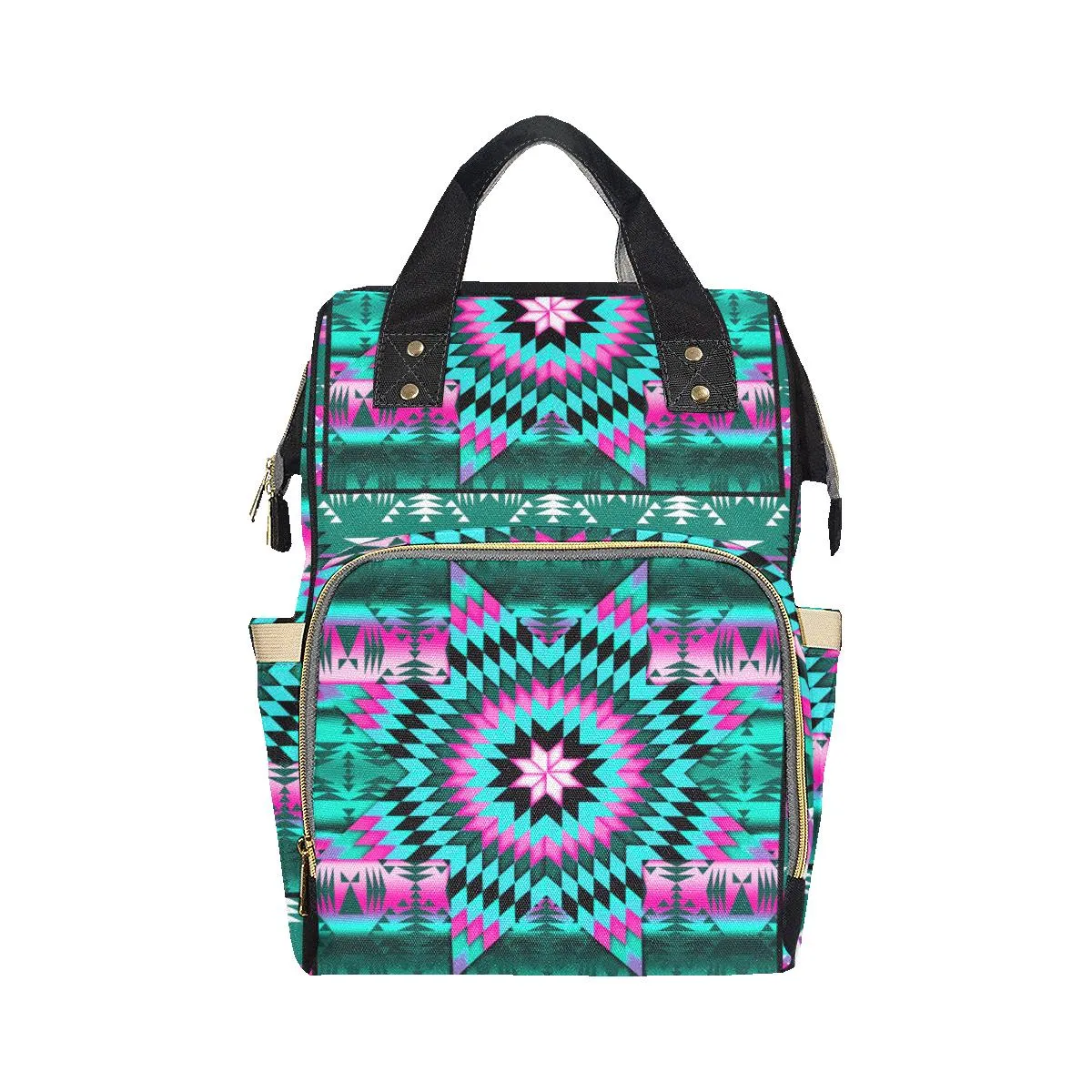 Deep Lake and Sunset Star Multi-Function Diaper Backpack
