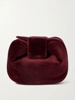 Demi velvet clutch bag