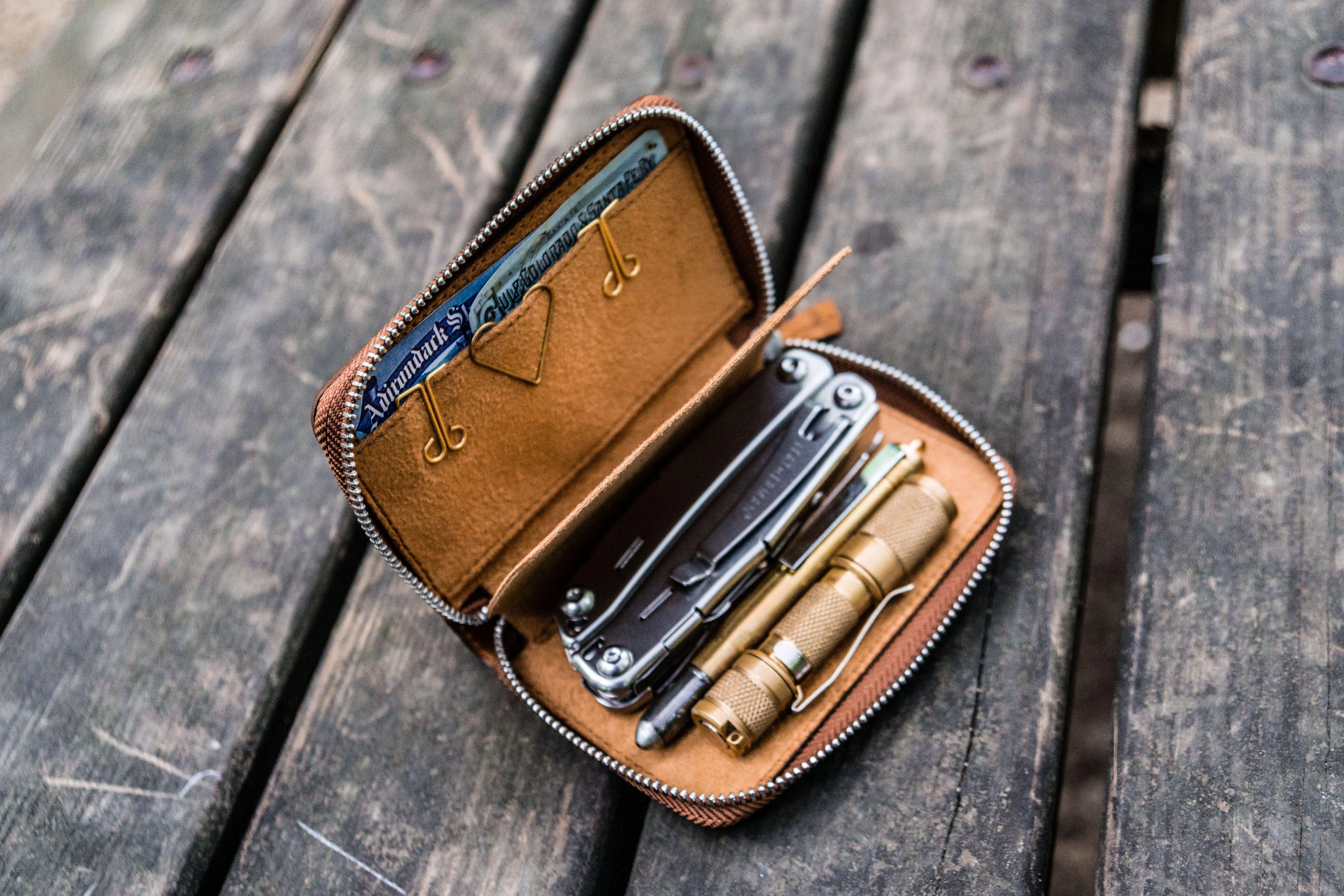 EDC Wallet - Crazy Horse Brown
