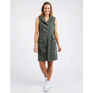 Elm Marigold Denim Dress KHAKI