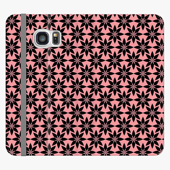 Folio - Phone Wallet with Artistic Pattern on Pink Background