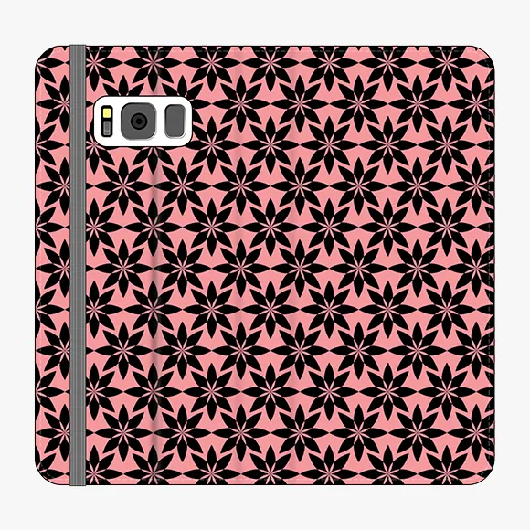 Folio - Phone Wallet with Artistic Pattern on Pink Background