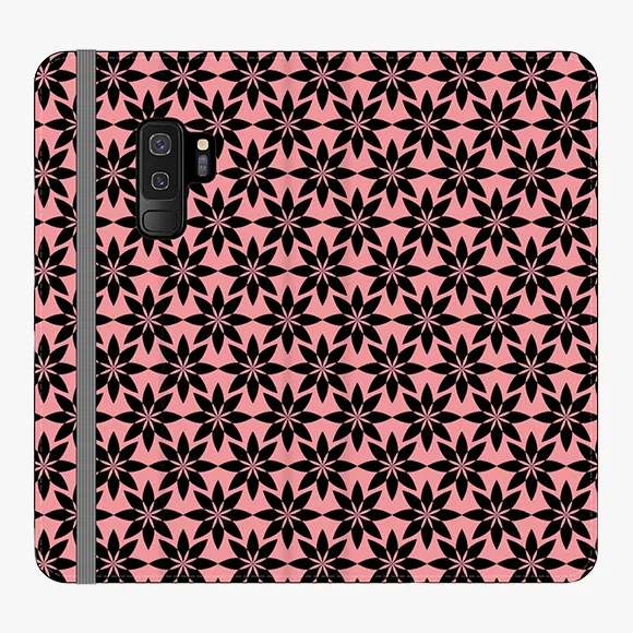 Folio - Phone Wallet with Artistic Pattern on Pink Background