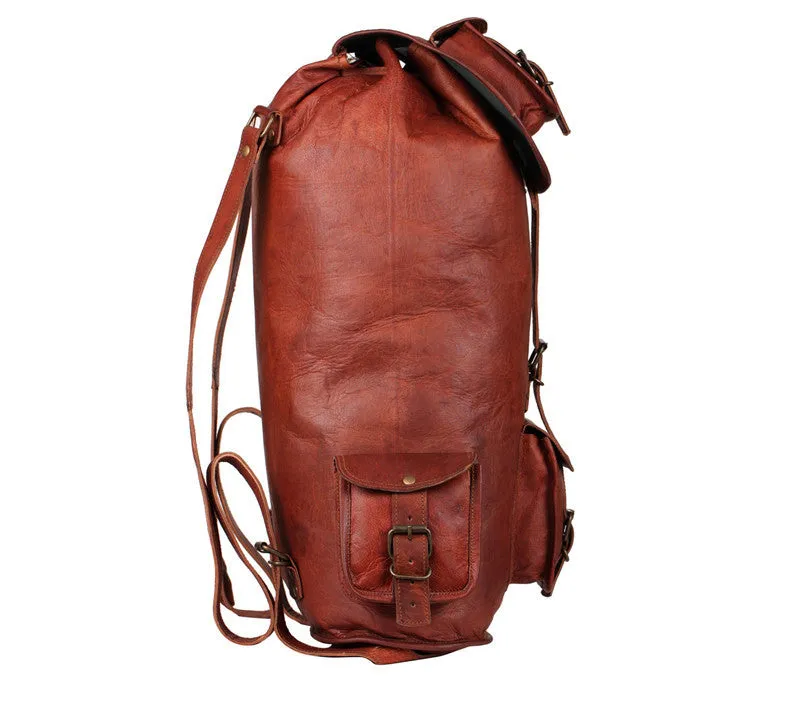 Full Grain Leather Backpack 20"