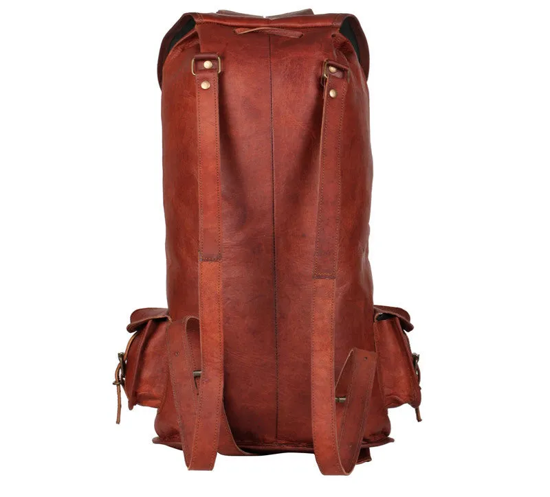 Full Grain Leather Backpack 20"