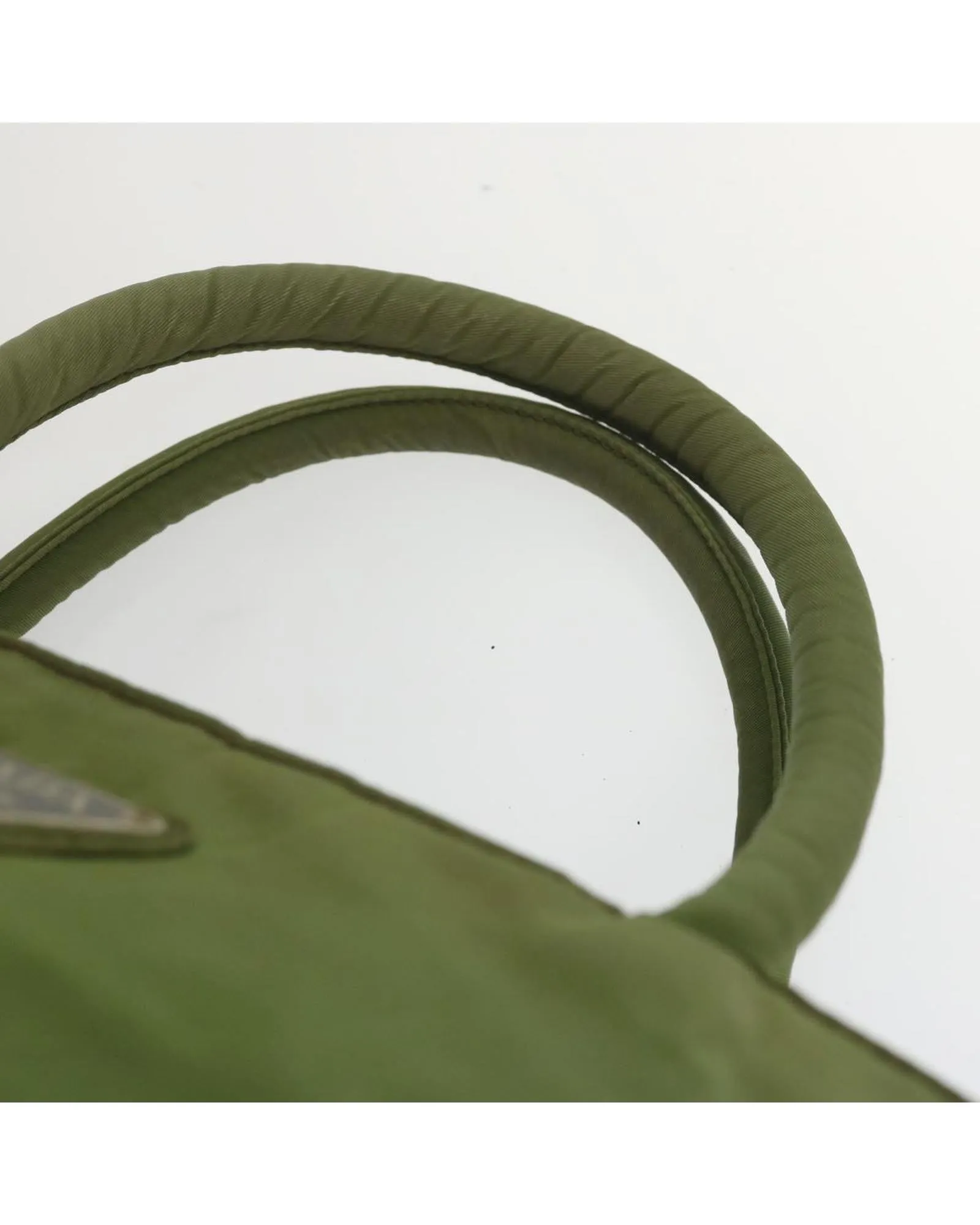 Green Nylon Hand Bag with Guarantee Card and Italian Craftsmanship