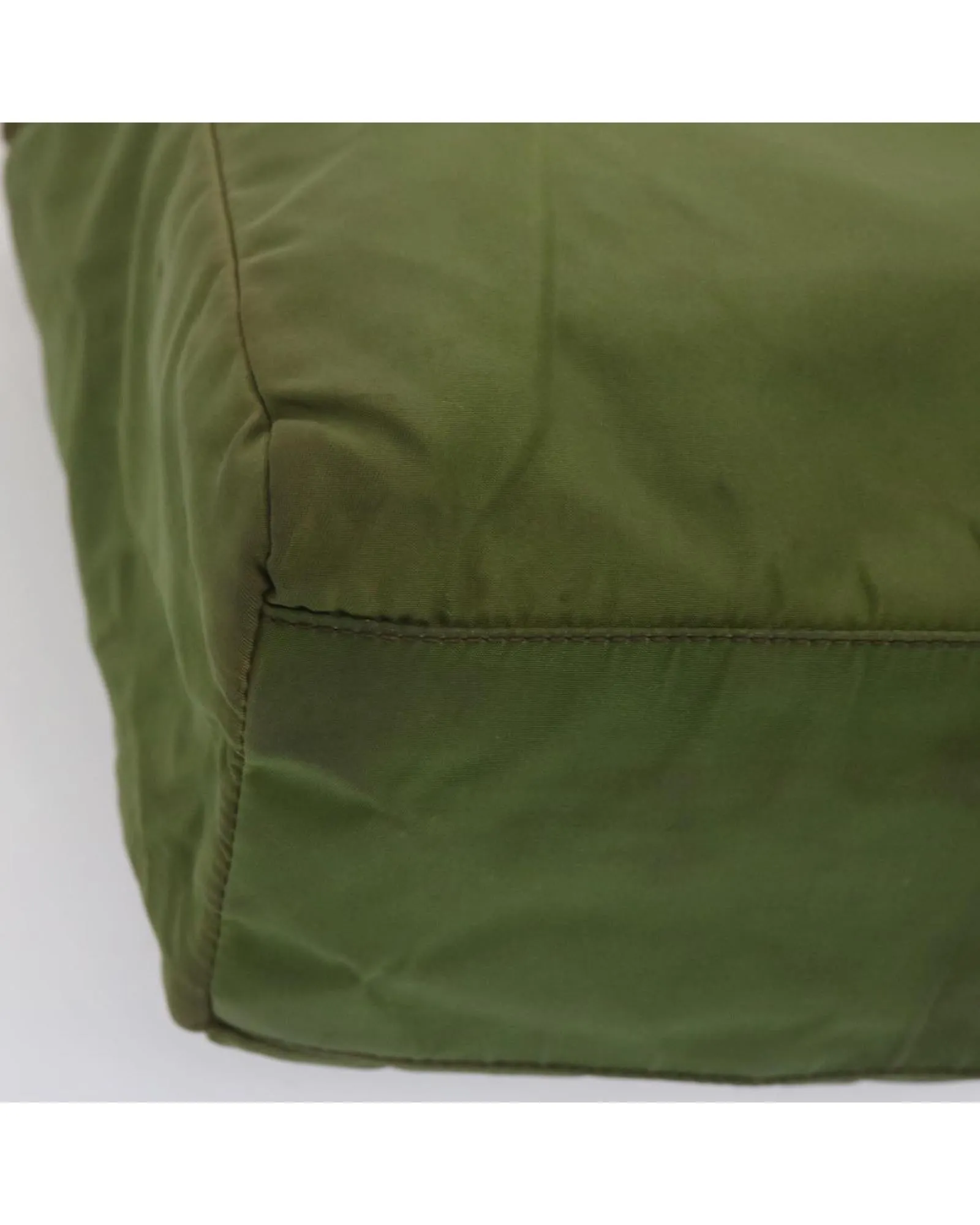 Green Nylon Hand Bag with Guarantee Card and Italian Craftsmanship