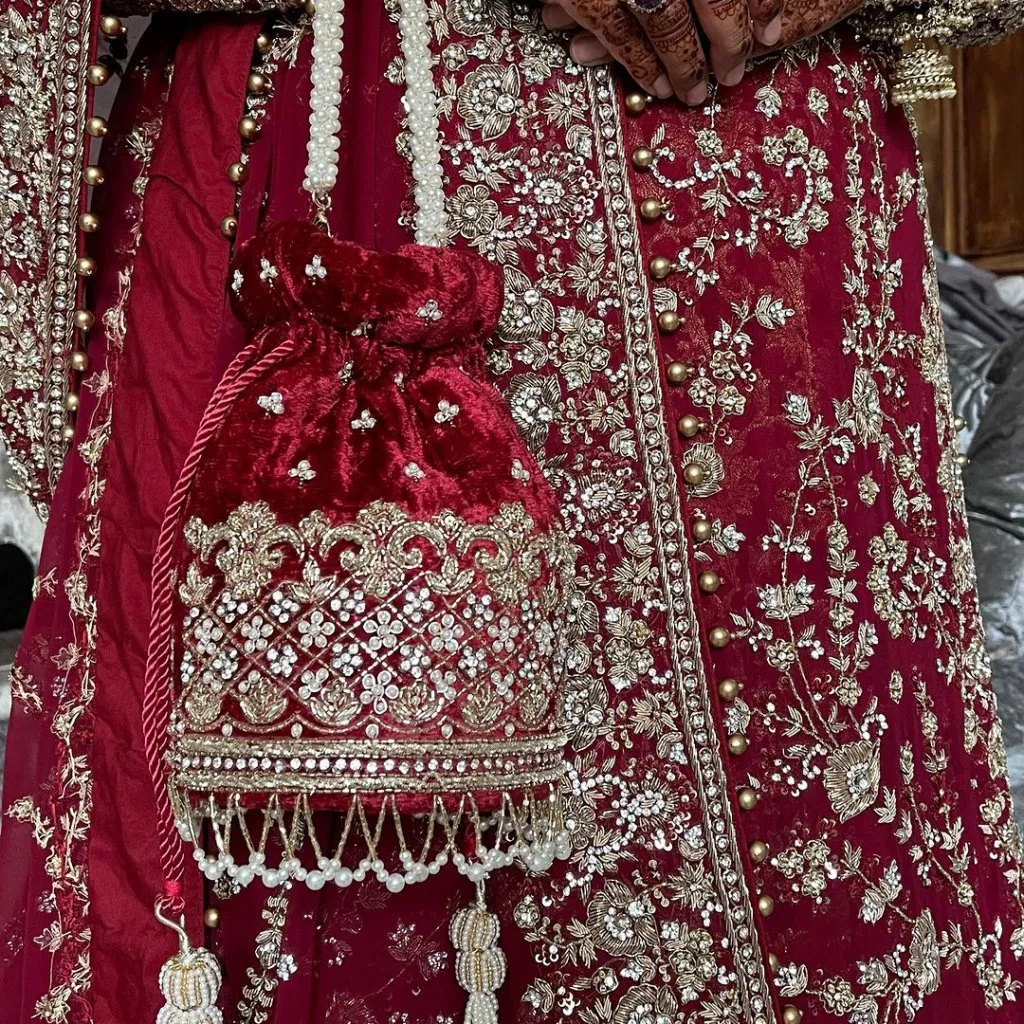 Gulab Red Potli | Made to Order