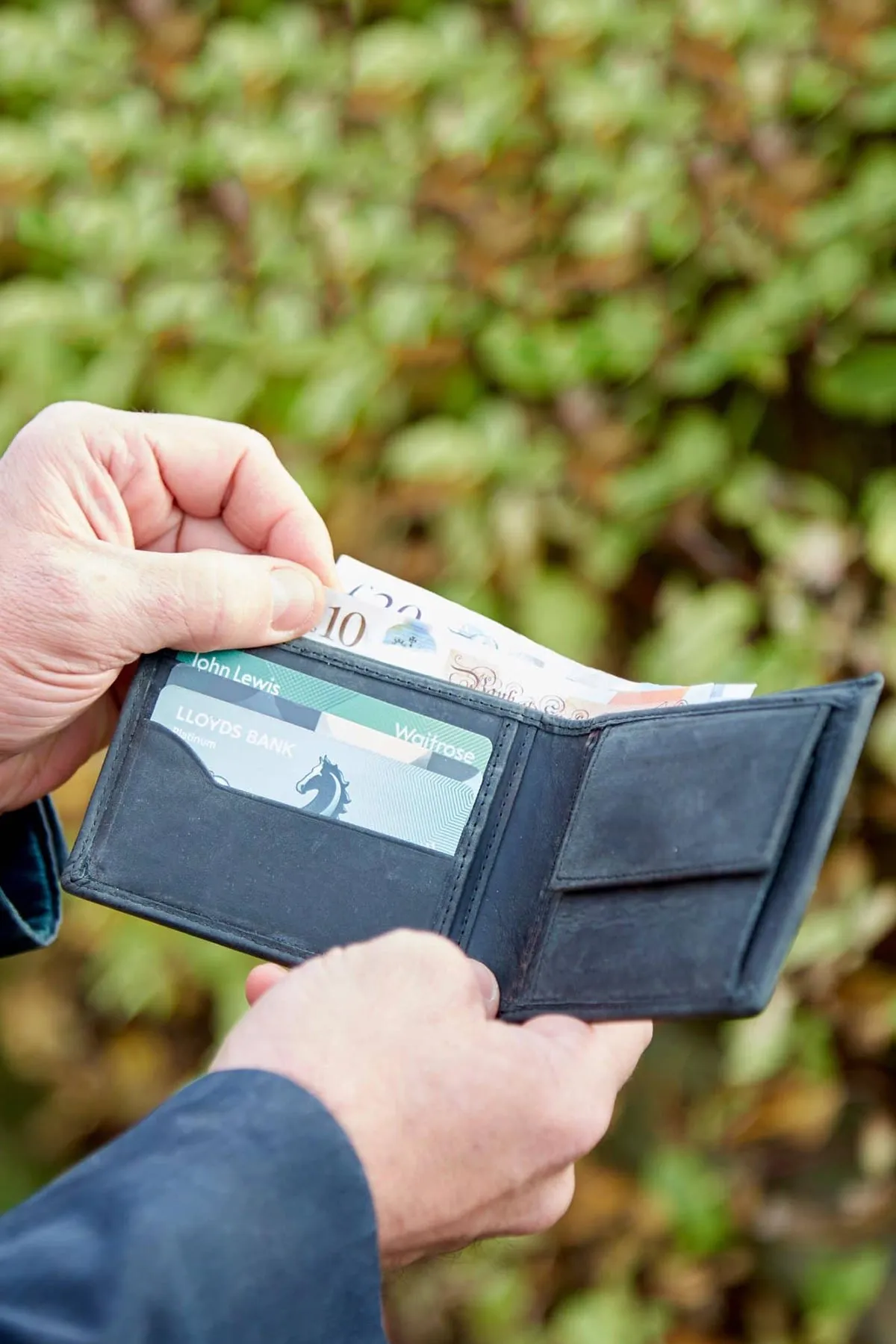 Handmade Buffalo Leather Wallet In Black