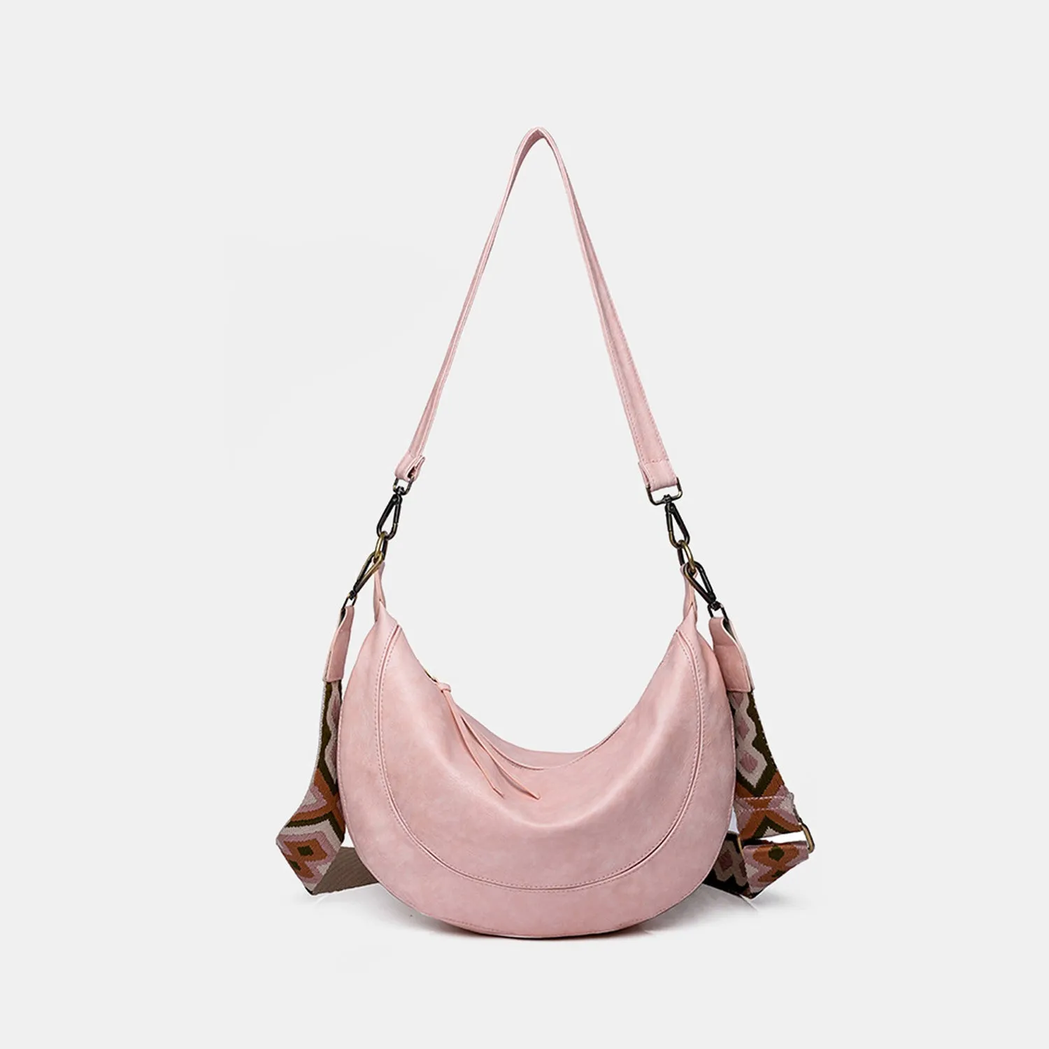 Hobo Bag Women's Fashion Boho Slouchy PU Leather Crossbody Bag with short and long handle