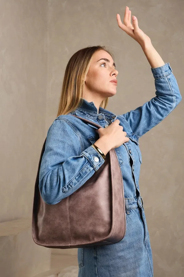 Joey Slouchy Hobo Bag - Brown
